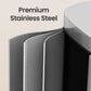 SONGMICS Stainless Steel Step Trash Can with Lid for Kitchen Use – Silver