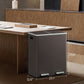 SONGMICS Dual Compartment Kitchen Trash Can with Airtight Hinged Lids – Brown