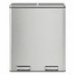 SONGMICS Dual Compartment Kitchen Trash Can with Airtight Hinged Lids – Silver, Black