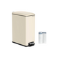 SONGMICS 13-Gallon (50 L) Garbage Can for Narrow Spaces with Soft-Close Lid – Sand Beige