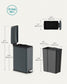SONGMICS 13-Gallon (50 L) Garbage Can for Narrow Spaces with Soft-Close Lid – Charcoal Gray