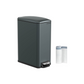 SONGMICS 13-Gallon (50 L) Garbage Can for Narrow Spaces with Soft-Close Lid – Charcoal Gray