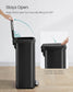 SONGMICS 21-Gallon Stainless Steel Pedal Trash Can with Soft-Close Lid – Black