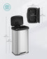 SONGMICS 21 Gallon (80 L) Stainless Steel Garbage Can – Silver, Black