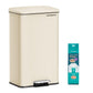 SONGMICS 10.5 Gallon Kitchen Trash Can with Lid – Sand Beige