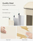 SONGMICS 10.5 Gallon Kitchen Trash Can with Lid – Sand Beige
