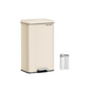 SONGMICS 10.5 Gallon Kitchen Trash Can with Lid – Sand Beige