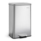SONGMICS 10.5 Gallon Kitchen Trash Can with Lid – Silver