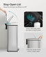 SONGMICS 10.5 Gallon Kitchen Trash Can with Lid – Silver