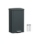 SONGMICS 10.5 Gallon Kitchen Trash Can with Lid – Charcoal Gray