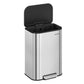 SONGMICS 13-Gallon (50 L) Trash Can Can with Lid – Metallic Silver