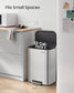 SONGMICS 13-Gallon (50 L) Trash Can Can with Lid – Metallic Silver