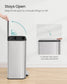 SONGMICS 13-Gallon (50 L) Trash Can Can with Lid – Metallic Silver
