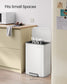 SONGMICS 13-Gallon (50 L) Trash Can Can with Lid – Cloud White