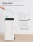 SONGMICS 13-Gallon (50 L) Trash Can Can with Lid – Cloud White