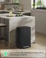 SONGMICS 50 L Stainless Steel Garbage Can with Lid and Removable Inner Bucket Ink Black