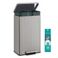 SONGMICS 50 L Stainless Steel Garbage Can with Lid and Removable Inner Bucket Metallic Silver