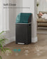 SONGMICS 13-Gallon Trash Can with Soft-Close Lid – Ink Black