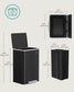 SONGMICS 13-Gallon Trash Can with Soft-Close Lid – Ink Black
