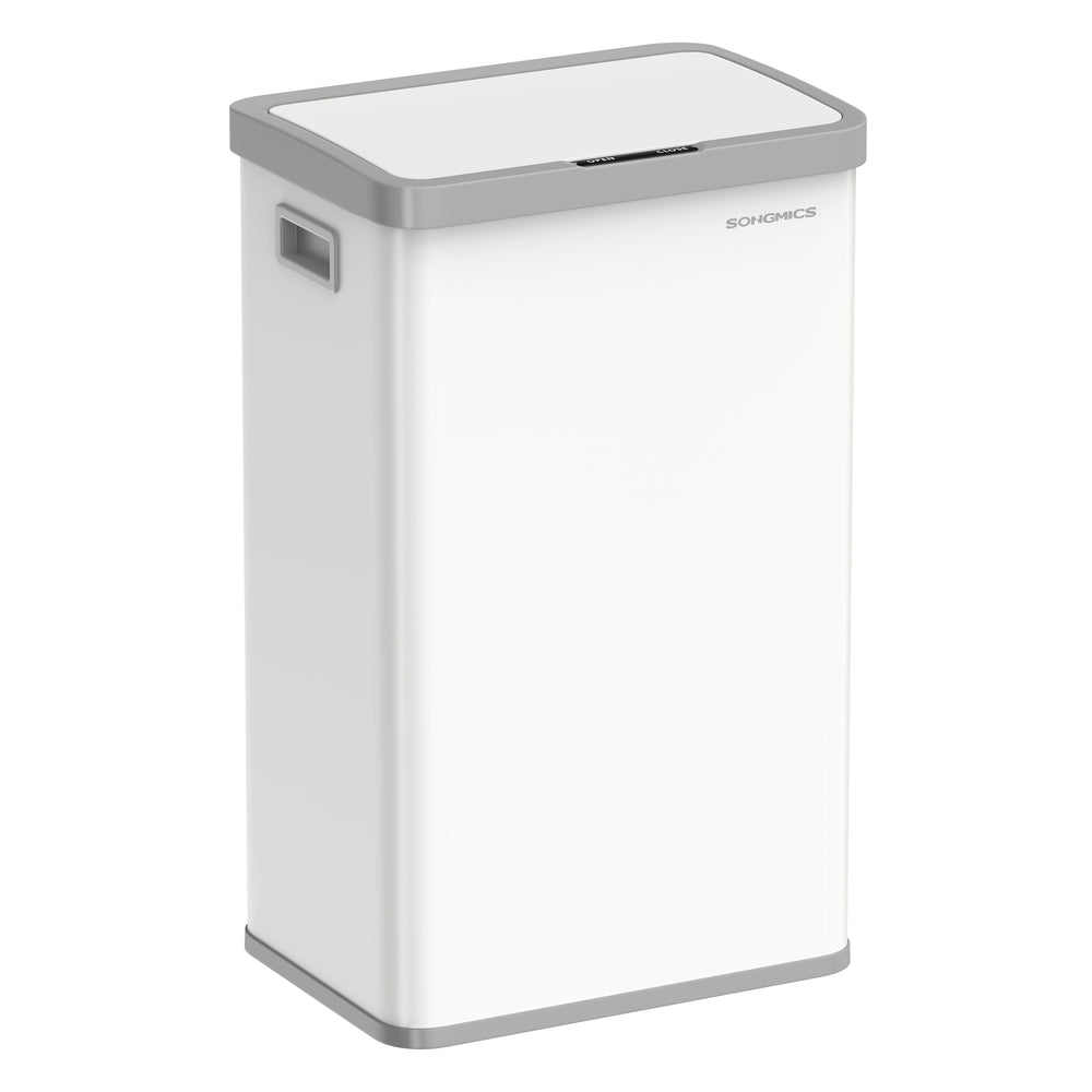 SONGMICS 18-Gallon (68L) Automatic Kitchen Garbage Can with Stay-Open Lid – Cloud White