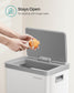 SONGMICS 18-Gallon (68L) Automatic Kitchen Garbage Can with Stay-Open Lid – Cloud White