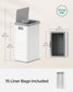 SONGMICS 18-Gallon (68L) Automatic Kitchen Garbage Can with Stay-Open Lid – Cloud White