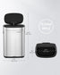 SONGMICS Kitchen Trash Can, 17.2-Gallon (65 L) Motion Sensor Garbage Can, Stainless Steel Trash Bin – Metallic Silver
