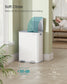 SONGMICS 2×8 Gallon (2×30L) Dual Trash Can, Soft-Close, Pedal, Removable Buckets, White – Matte White