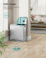 SONGMICS 2 X 30 L Double Garbage Can with Soft-Close Lids and Removable Inner Buckets Metallic Silver