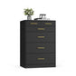 VASAGLE Custos Dresser, 6-Drawer Chest, 15.8 X 23.7 X 34.8 Inches, Ink Black