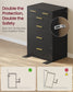 VASAGLE Custos Dresser, 6-Drawer Chest, 15.8 X 23.7 X 34.8 Inches, Ink Black