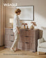 VASAGLE Maxe 6-Drawer Double Dresser – Washed Gray