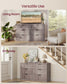 VASAGLE Maxe 6-Drawer Double Dresser – Washed Gray