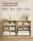 VASAGLE Maxe 6-Drawer Double Dresser – Oak Beige