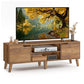VASAGLE TV Stand for 65-Inch Tvs, Entertainment Center with Adjustable Shelf – Honey Brown