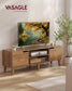 VASAGLE TV Stand for 65-Inch Tvs, Entertainment Center with Adjustable Shelf – Honey Brown