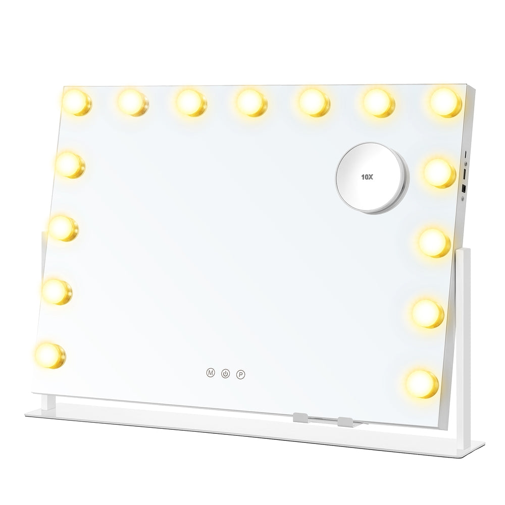 SONGMICS Vanity Makeup Mirror with Lights – Matte White | ULWM001W01V1