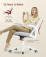 VASAGLE Office Chair, Ergonomic Mesh, Adjustable Lumbar, Dove Gray