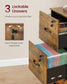 VASAGLE 3-Drawer Vertical Lockable File Cabinet with Drawers