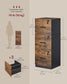 VASAGLE 3-Drawer Vertical Lockable File Cabinet with Drawers