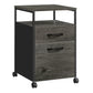 VASAGLE File Cabinet, Mobile Filing Cabinet with Wheels, Charcoal Gray and Ink Black – Charcoal Gray, Ink Black