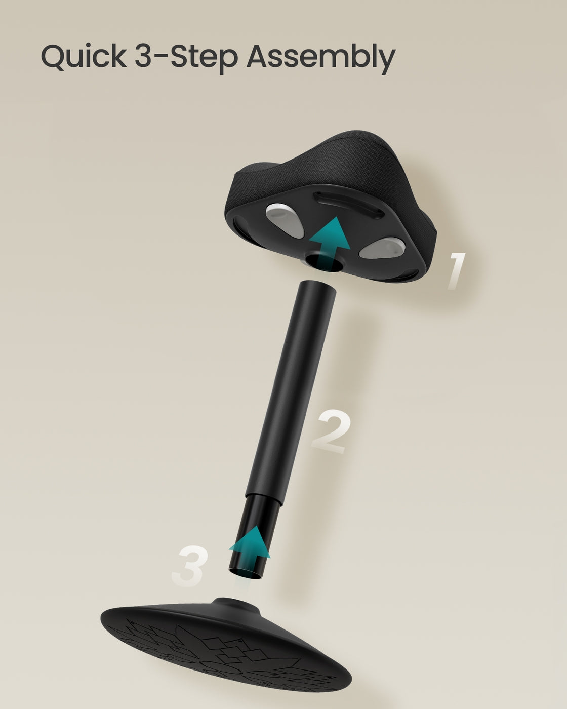 SONGMICS Adjustable Standing Desk Chair – Ink Black