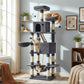 Feandrea Large Cat Tree with Scratching Posts Hammock and Perches for Indoor Cats – Smoky Gray