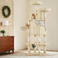 Feandrea Large Cat Tree with Scratching Posts Hammock and Perches for Indoor Cats – Beige