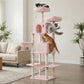 Feandrea Large Cat Tree with Scratching Posts Hammock and Perches for Indoor Cats – Pink