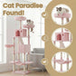 Feandrea Large Cat Tree with Scratching Posts Hammock and Perches for Indoor Cats – Pink