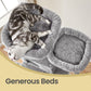 Feandrea Large Cat Tree with Scratching Posts Hammock and Perches for Indoor Cats – Gray