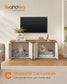 Feandrea Double Cat Litter Box Enclosure, Modern Litter Box Furniture Hidden for 2 Cats