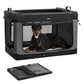 Feandrea Collapsible Dog Crate 44-Inch Portable Dog Travel Crate Ink Black
