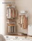 SONGMICS HOME Closet Insert Organizer, 4-6 Ft, with 4 Hanging Rods, 4 Shelves, Cloud White